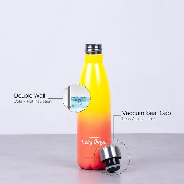 500Ml Double Wall Stainless Steel Daily Drink Bottle Yellow Water Bottles & Vacuum Flasks