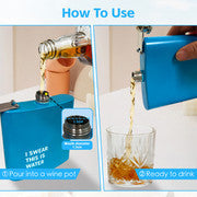 175Ml Stainless Steel Hip Flask W Funny Quotes Green Water Bottles & Vacuum Flasks