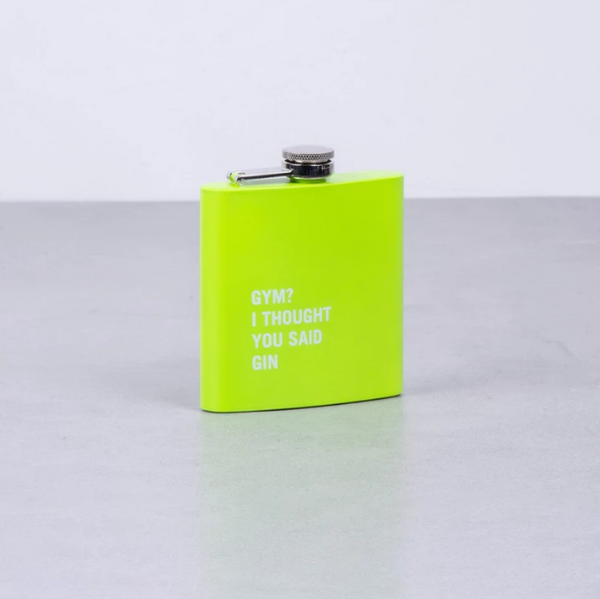 175Ml Stainless Steel Hip Flask W Funny Quotes Green Water Bottles & Vacuum Flasks