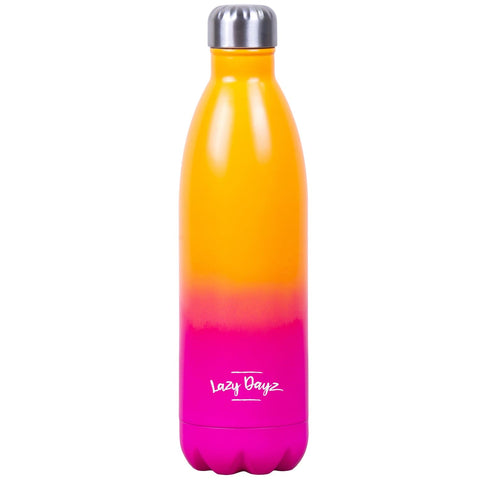 Lazy Dayz Jumbo Drink Bottle 1L Orange Pink Ombre Water Bottles & Vacuum Flasks