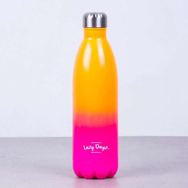 Lazy Dayz Jumbo Drink Bottle 1L Orange Pink Ombre Water Bottles & Vacuum Flasks