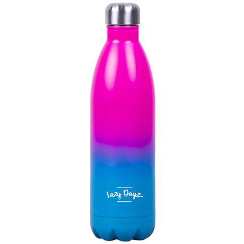Lazy Dayz Jumbo Drink Bottle 1L Pink Blue Ombre Water Bottles & Vacuum Flasks