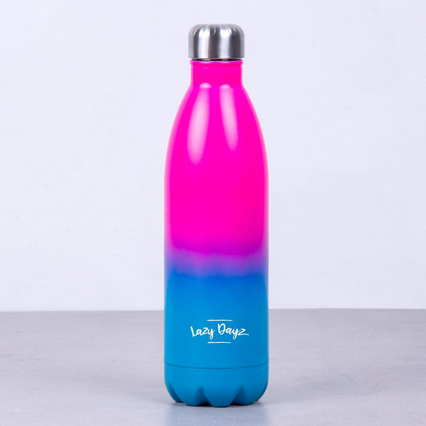 Lazy Dayz Jumbo Drink Bottle 1L Pink Blue Ombre Water Bottles & Vacuum Flasks