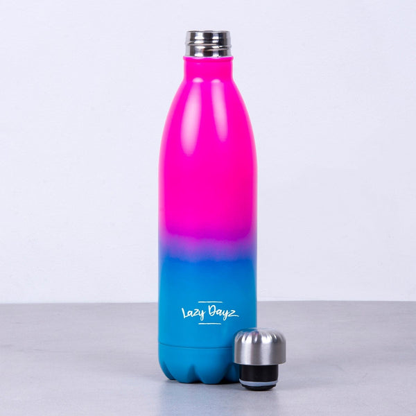 Lazy Dayz Jumbo Drink Bottle 1L Pink Blue Ombre Water Bottles & Vacuum Flasks