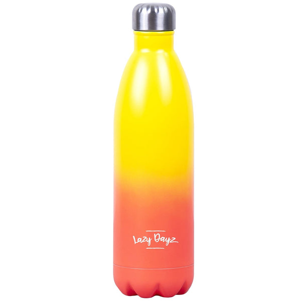 Lazy Dayz Jumbo Drink Bottle 1L Yellow Peach Ombre Water Bottles & Vacuum Flasks