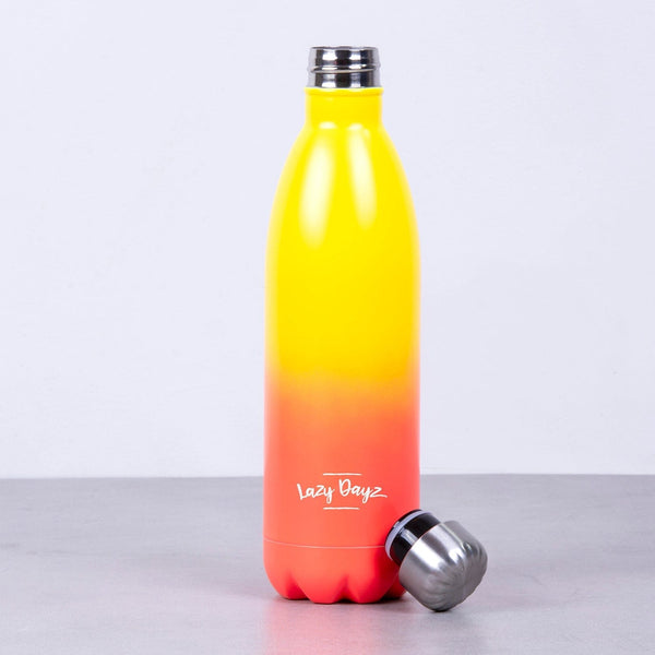 Lazy Dayz Jumbo Drink Bottle 1L Yellow Peach Ombre Water Bottles & Vacuum Flasks