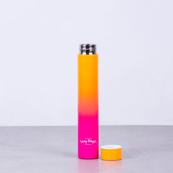 Lazy Dayz Slimline Drink Bottle 300Ml Orange Pink Ombre Water Bottles & Vacuum Flasks
