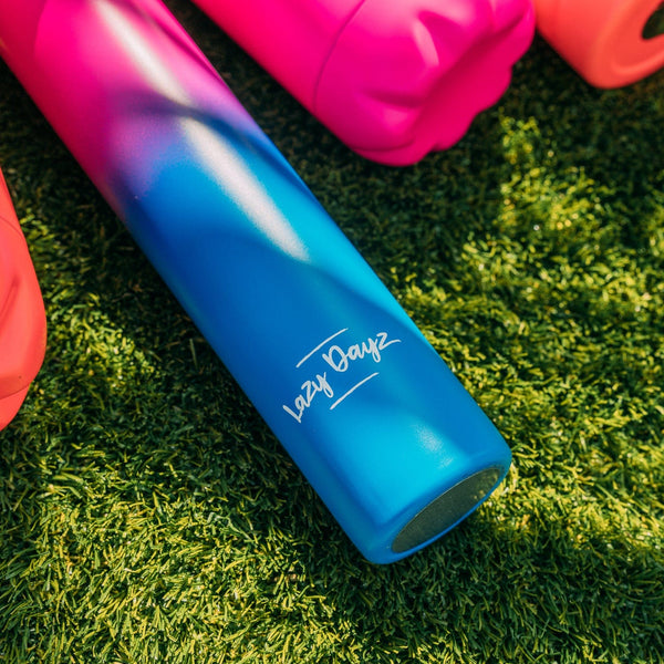 Lazy Dayz 300Ml Slimline Insulated Drink Bottle Pink Blue Ombre Water Bottles & Vacuum Flasks