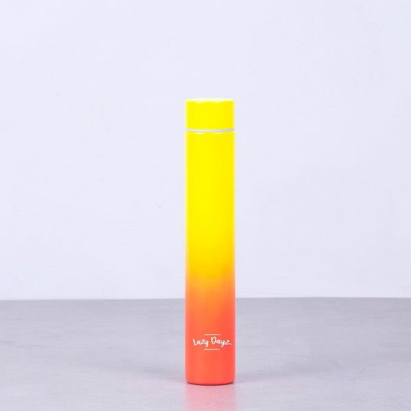 Lazy Dayz 300Ml Slimline Insulated Drink Bottle Yellow Peach Ombre Water Bottles & Vacuum Flasks