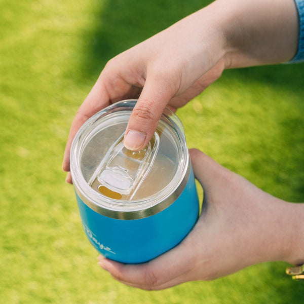 Lazy Dayz Stemless Wine Cup 350Ml Blue Wine & Champagne Glasses