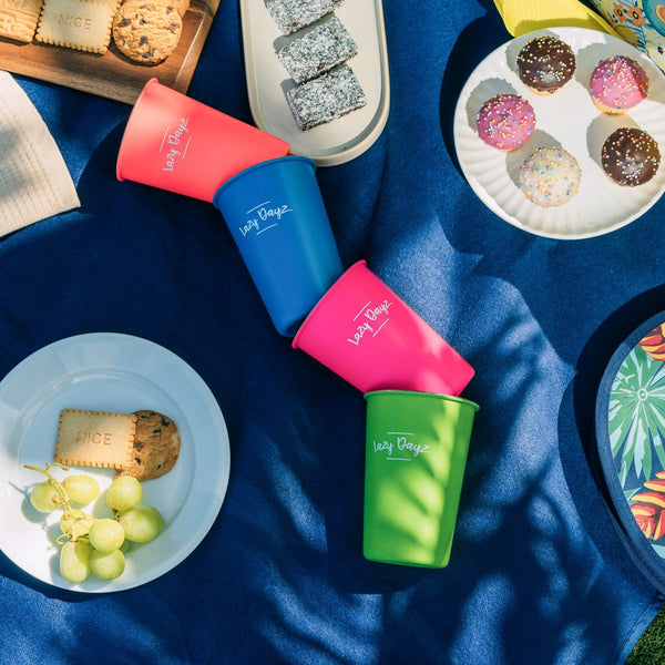 Lazy Dayz Picnic Cup 350Ml 4 Pack Picnic Accessories