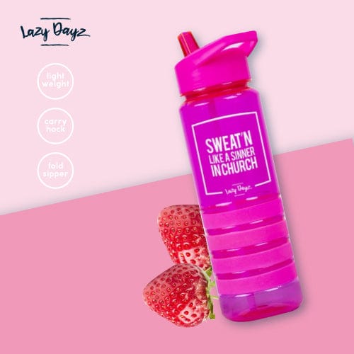 Lazy Dayz Sports Bottle 750Ml Pink Canteens Bottles & Flasks