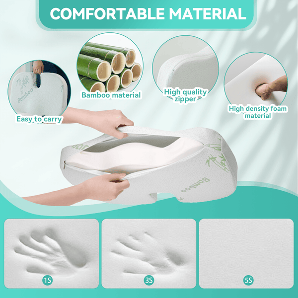 Memory Foam Lumbar Back Support Cushion Seat Set Seat & Posture Cushions