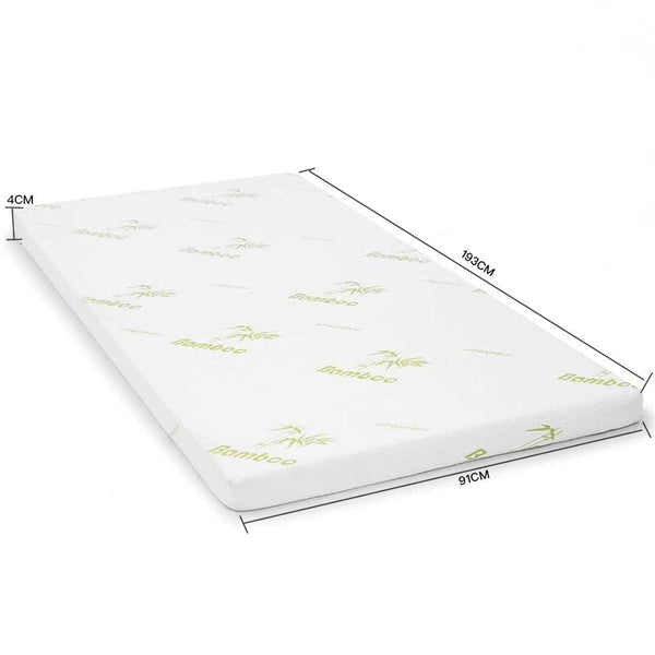 4Cm Memory Foam Mattress Protector With Bamboo Cover Single Mattress Toppers & Protectors
