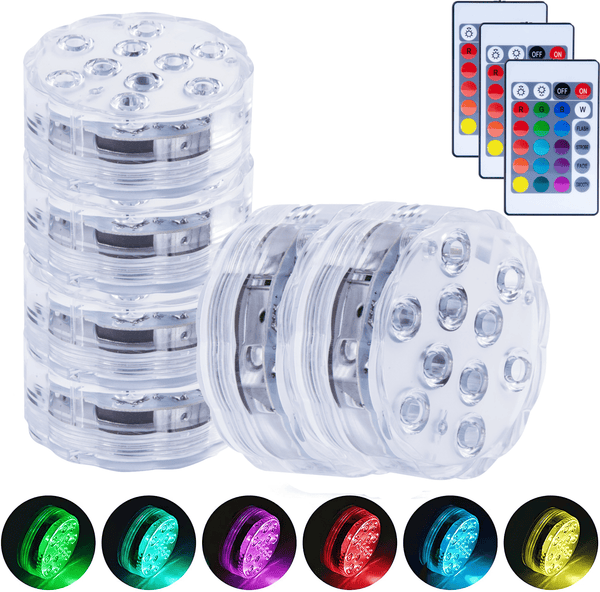 Lazy Dayz 13 Colors Led Remote Pool Light 6 Pack Pool & Spa Lights