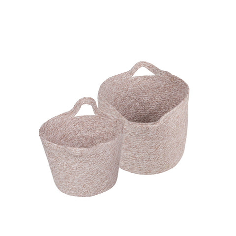2 Piece Cotton Rope String Carry Handles Storage Baskets Set Storage Bins & Baskets