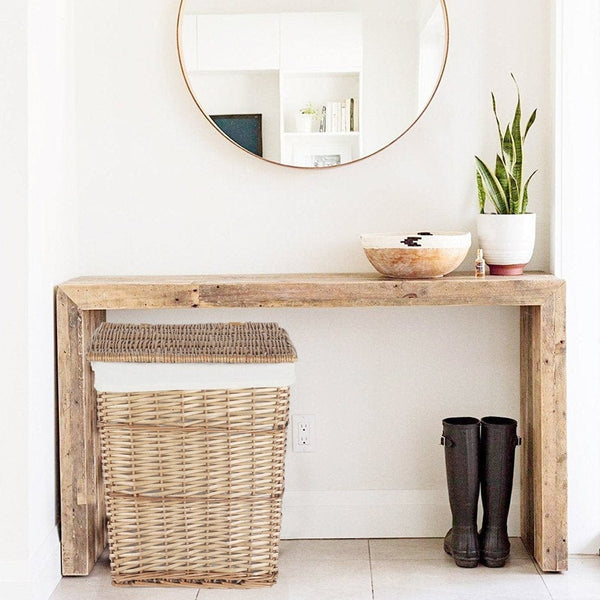 6 Piece Wicker Storage Baskets With Liner Set Storage Bins & Baskets