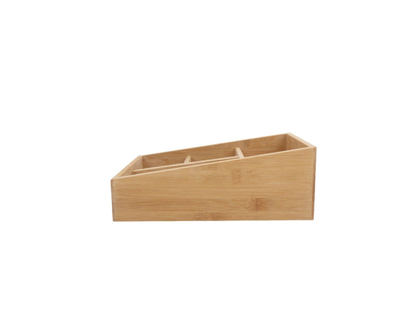 Bamboo Storage Box With 4 Slots Storage Boxes