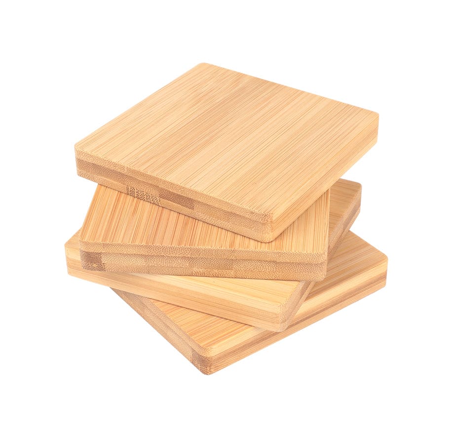 Bamboo Unique Drink Set Of 4 Coasters