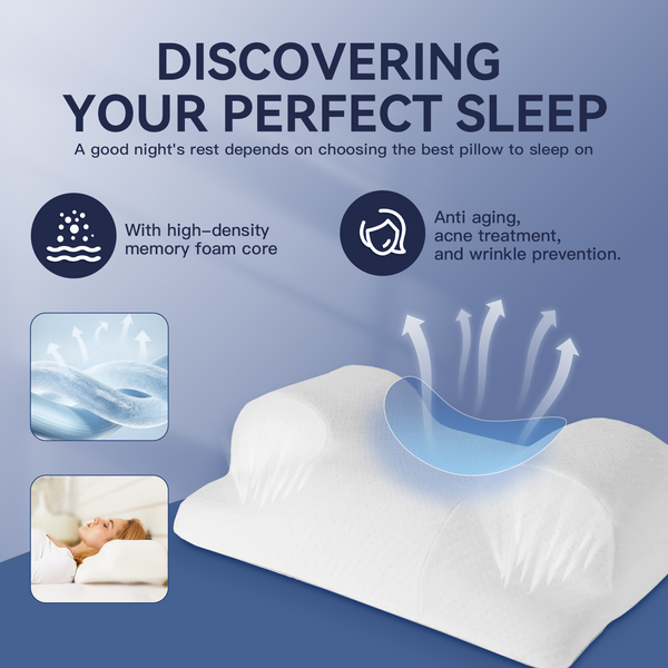 Memory Foam Beauty Sleep Pillow For Neck And Shoulder Pain Pillows