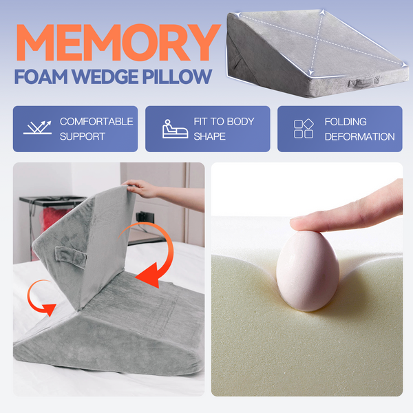 Wedge Pillow Memory Foam Adjustable Bed Pillows