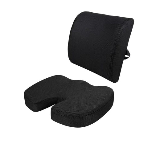 Memory Foam Lumbar Back Support Cushion Seat Set Seat & Posture Cushions
