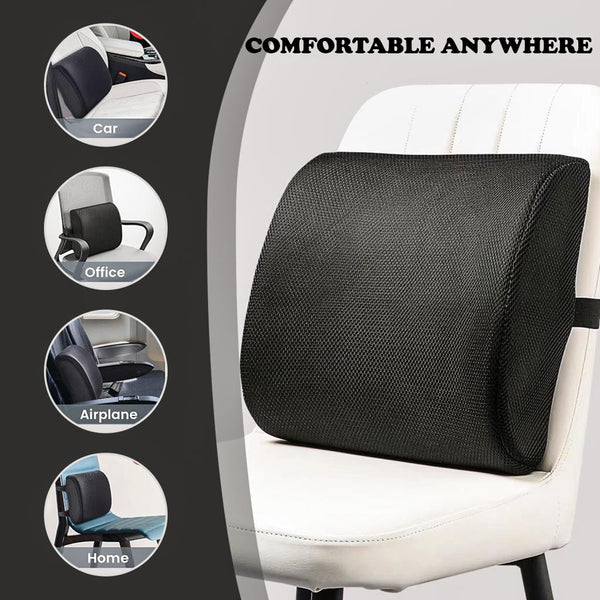 Memory Foam Lumbar Back Support Cushion Seat Set Seat & Posture Cushions