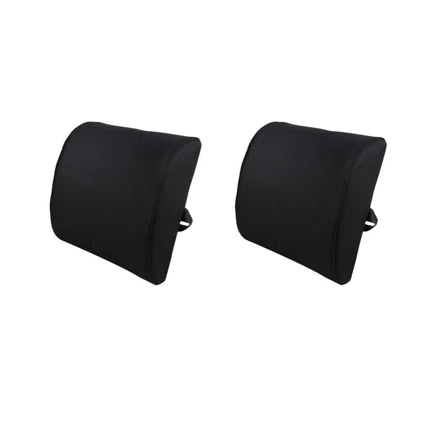 2 Pack Memory Foam Lumbar Support Cushion With Black Cover Seat & Posture Cushions