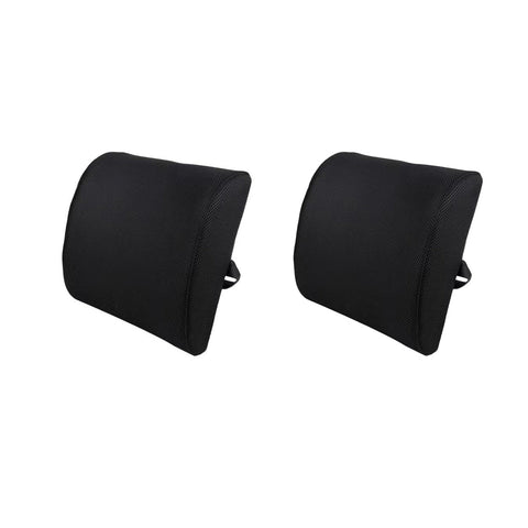 2 Pack Memory Foam Lumbar Support Cushion With Black Cover Seat & Posture Cushions