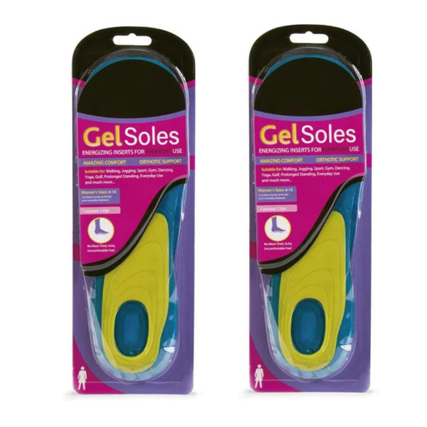 2Pairs Of Orthotic Support Female Gel Insoles Size 6 10 Insoles & Shoe Inserts