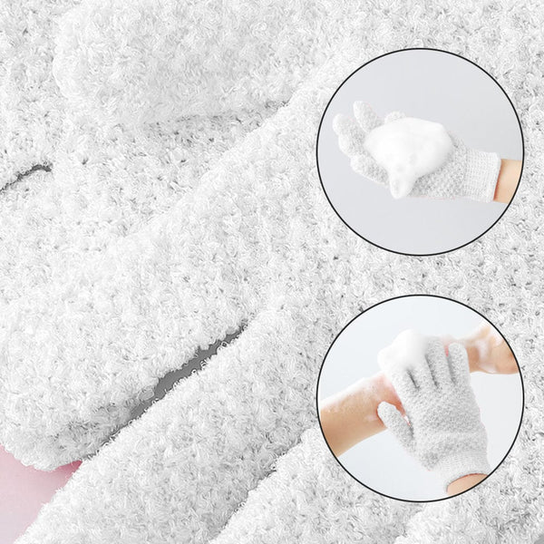 Living Today Exfoliating Gloves White Exfoliators & Scrubs