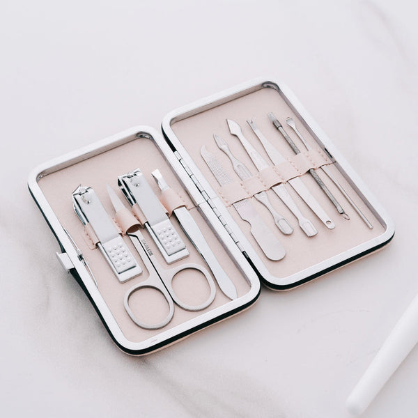 Remology Stainless Steel 10Pc Manicure Set Silver Manicure & Pedicure Tools & Kits