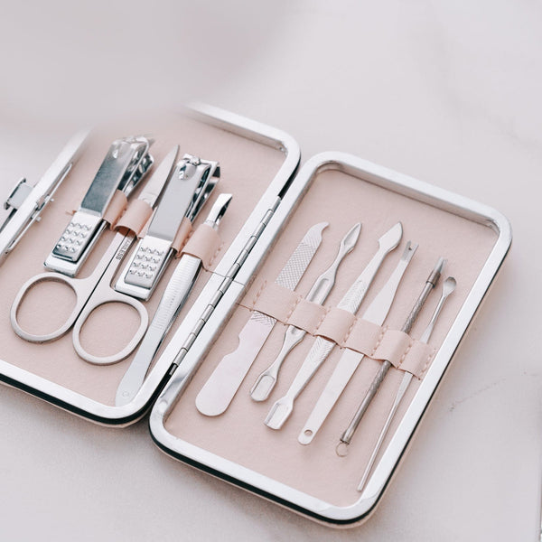 Remology Stainless Steel 10Pc Manicure Set Silver Manicure & Pedicure Tools & Kits