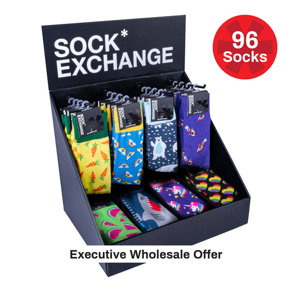 Wholesale 96 Pairs Novelty Assorted Designs Socks