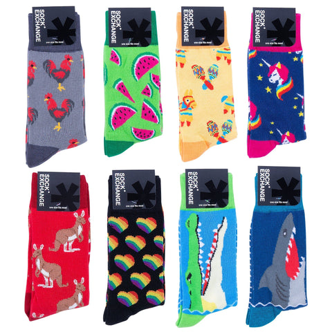 Wholesale 96 Pairs Novelty Assorted Designs Socks