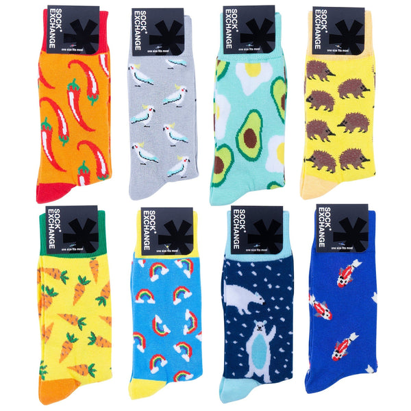 Wholesale 96 Pairs Novelty Assorted Designs Socks
