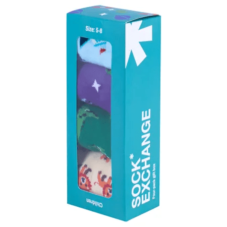 Gift Boxed 4 Pairs Boys Assorted Socks