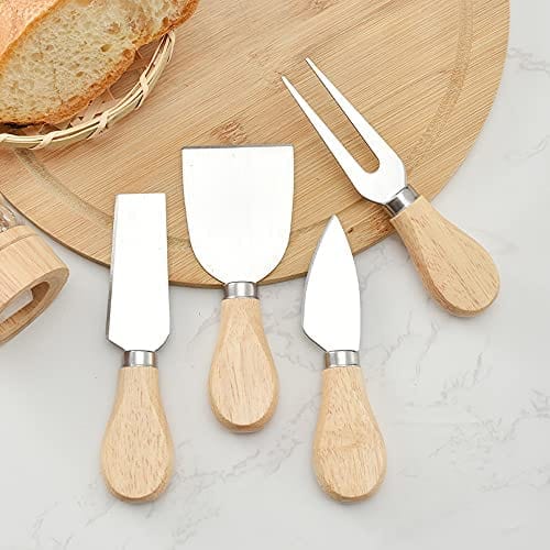 Clevinger Avalon 4 Piece Wood Handle Cheese Knife Set Cutlery Sets