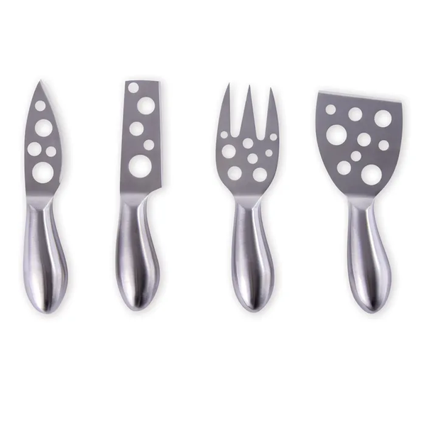 Clevinger Hobson 4 Piece Stainless Steel Cheese Knife Set With Magnetic Block Cutlery Sets