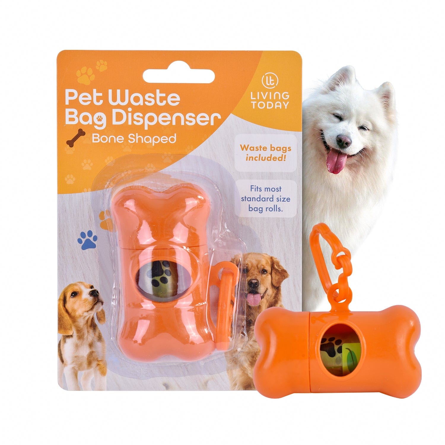 Livingtoday Pet Dog Poop Dispenser And 15 Biodegradable Unscented Waste Bags Pooper Scooper & Bags