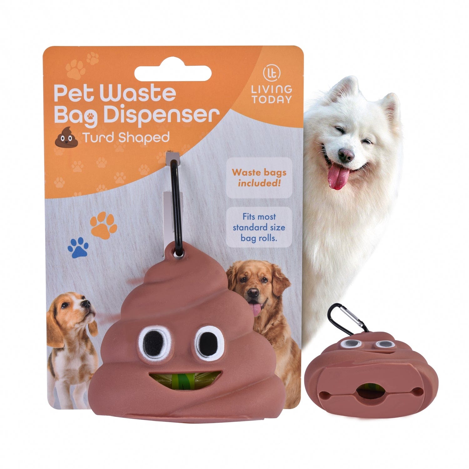 Livingtoday Pet Dog Poop Dispenser And 15 Biodegradable Unscented Waste Bags Pooper Scooper & Bags