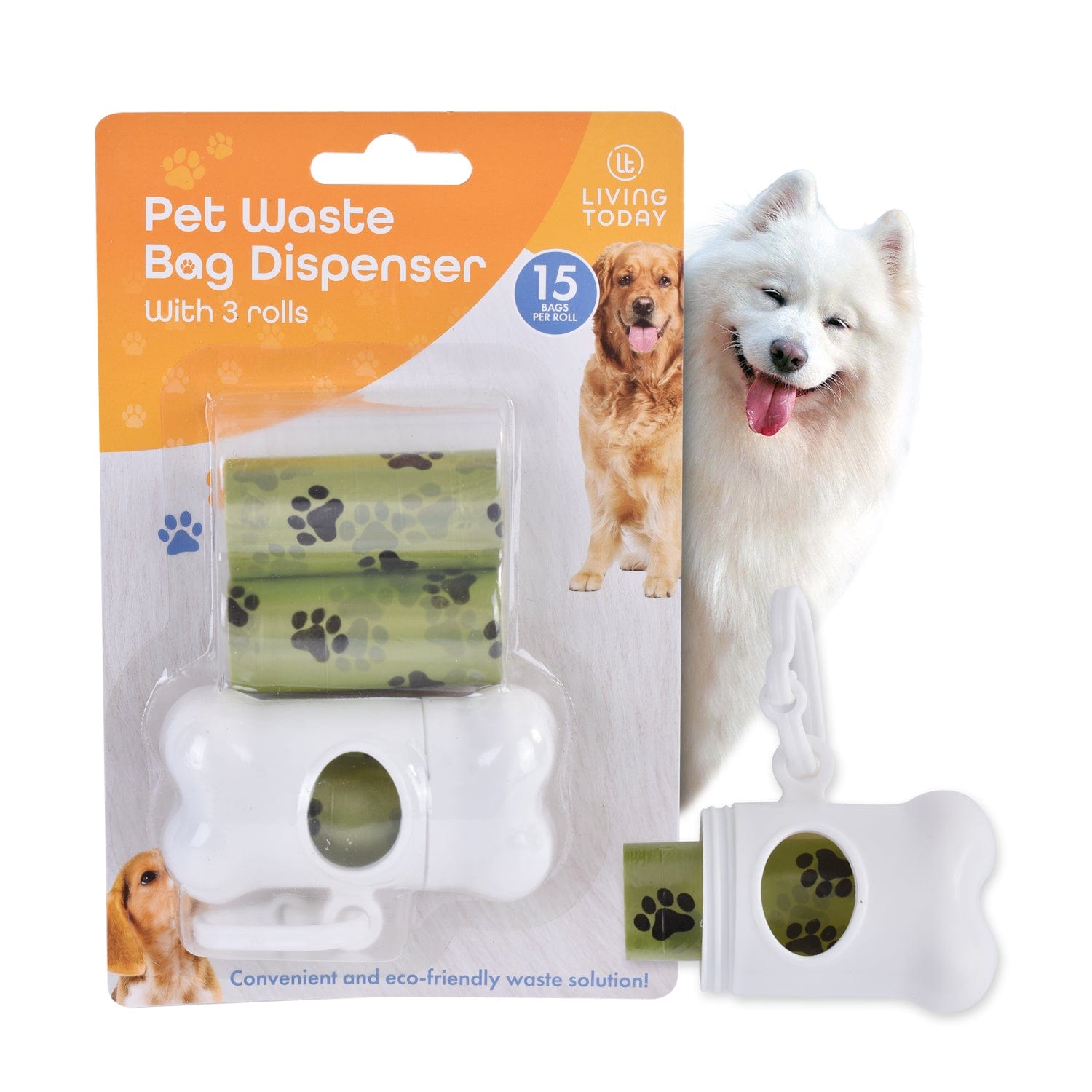 Livingtoday Pet Dog Poop Dispenser And 45 Biodegradable Unscented Waste Bags Pooper Scooper & Bags