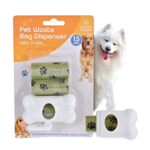 Livingtoday Pet Dog Poop Dispenser And 45 Biodegradable Unscented Waste Bags Pooper Scooper & Bags