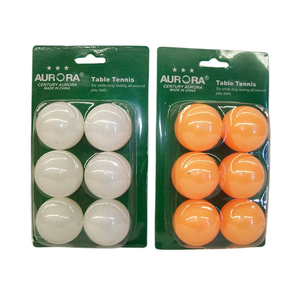 6X On Card (36Balls) Orange Table Tennis Balls
