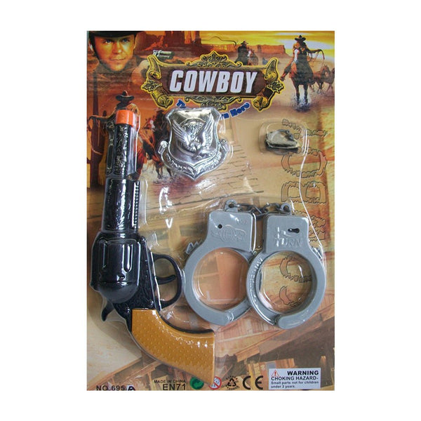 Toy Cowboy Gun And Handcuff Play Set Dress Up Costumes