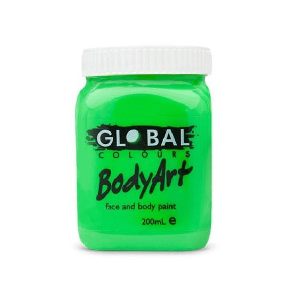 Global Colours Bodyart Face And Paint In Jar 200Ml Performance Quality Deep Green Acrylic Paint
