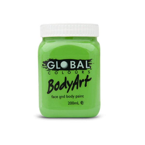 Global Colours Bodyart Face And Paint In Jar 200Ml Performance Quality Deep Green Acrylic Paint