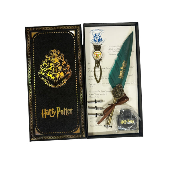 Harry Potter Feather Dip Pen Writing Set With Ink Calligraphy Quill Gifts Claret Red Pens & Writing Instruments