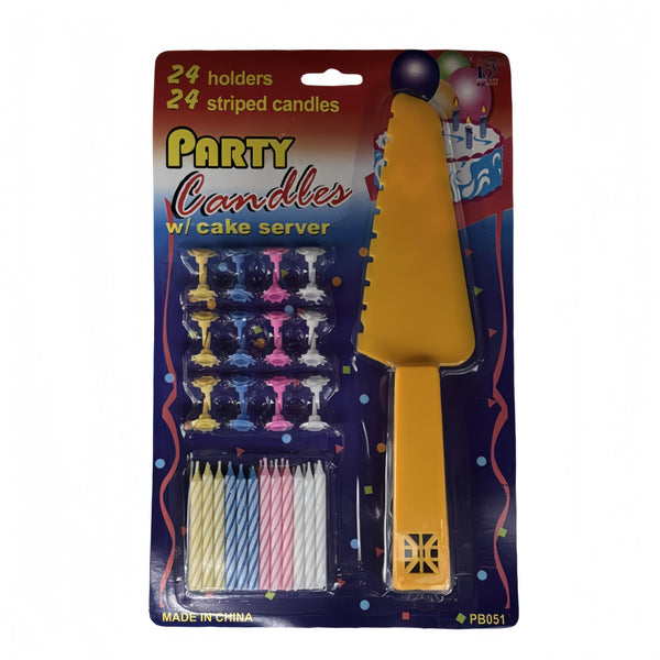 4 Sets Of Party Candles With Cake Server Wedding Cake Servers & Knives