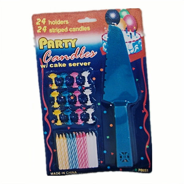 4 Sets Of Party Candles With Cake Server Wedding Cake Servers & Knives